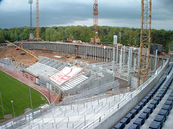 Der Neubau des neuen Waldstadions in Frankfurt / Main